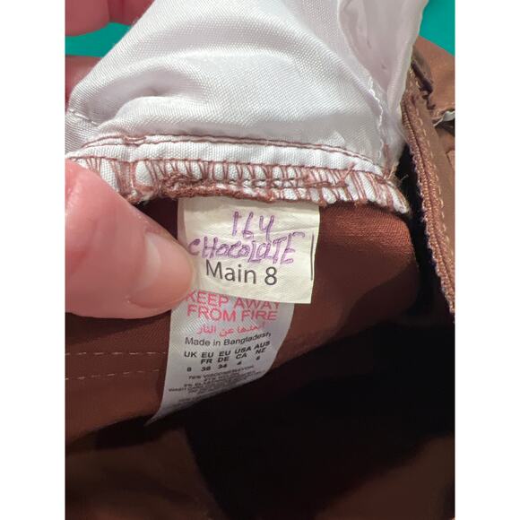 PrettyLittleThing Chocolate Coated Effect Skinny Leg Jean sz 8 - Picture 6 of 8